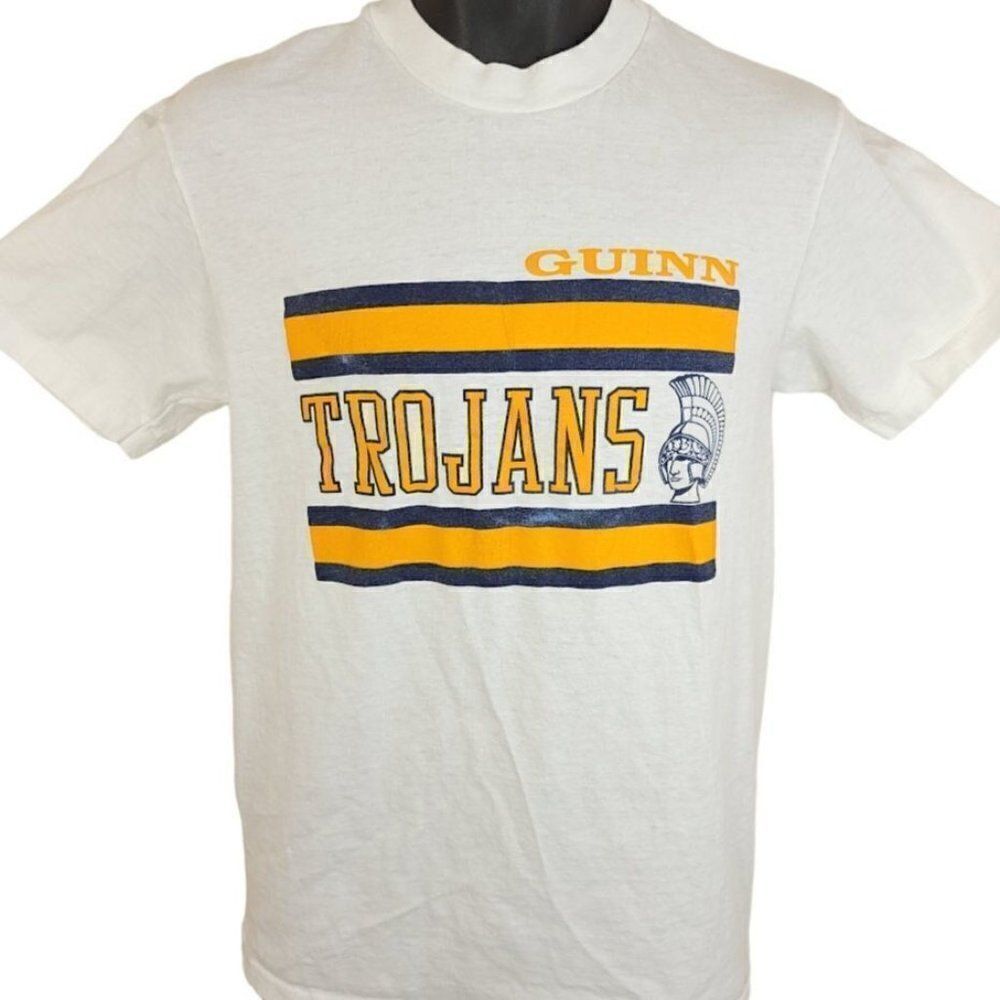 Kenny Guinn Trojans T Shirt Vintage 80s Las Vegas Middle School Made In USA Mens